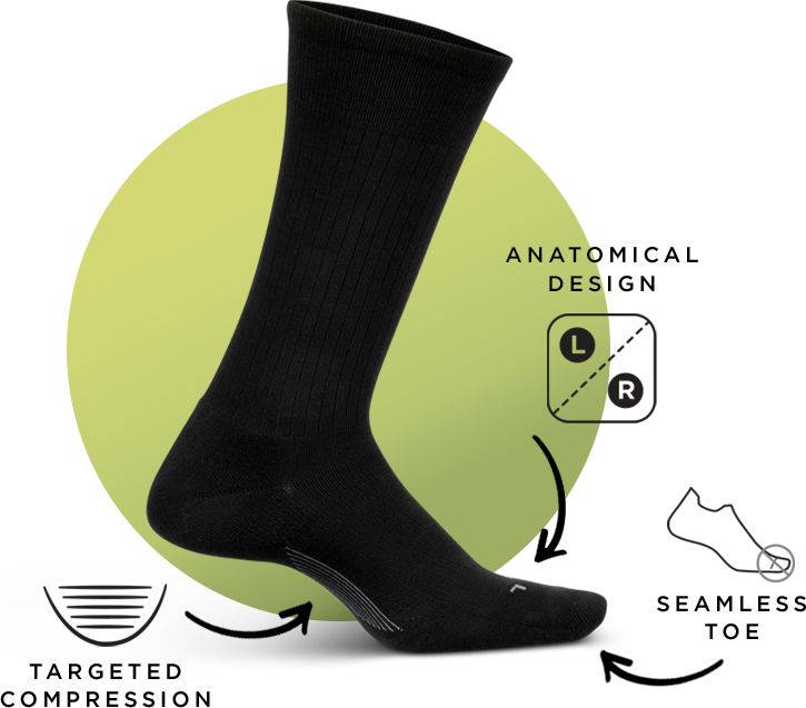 Men's Everyday - Targeted Compression, Anatomical Design, Seamless Toe