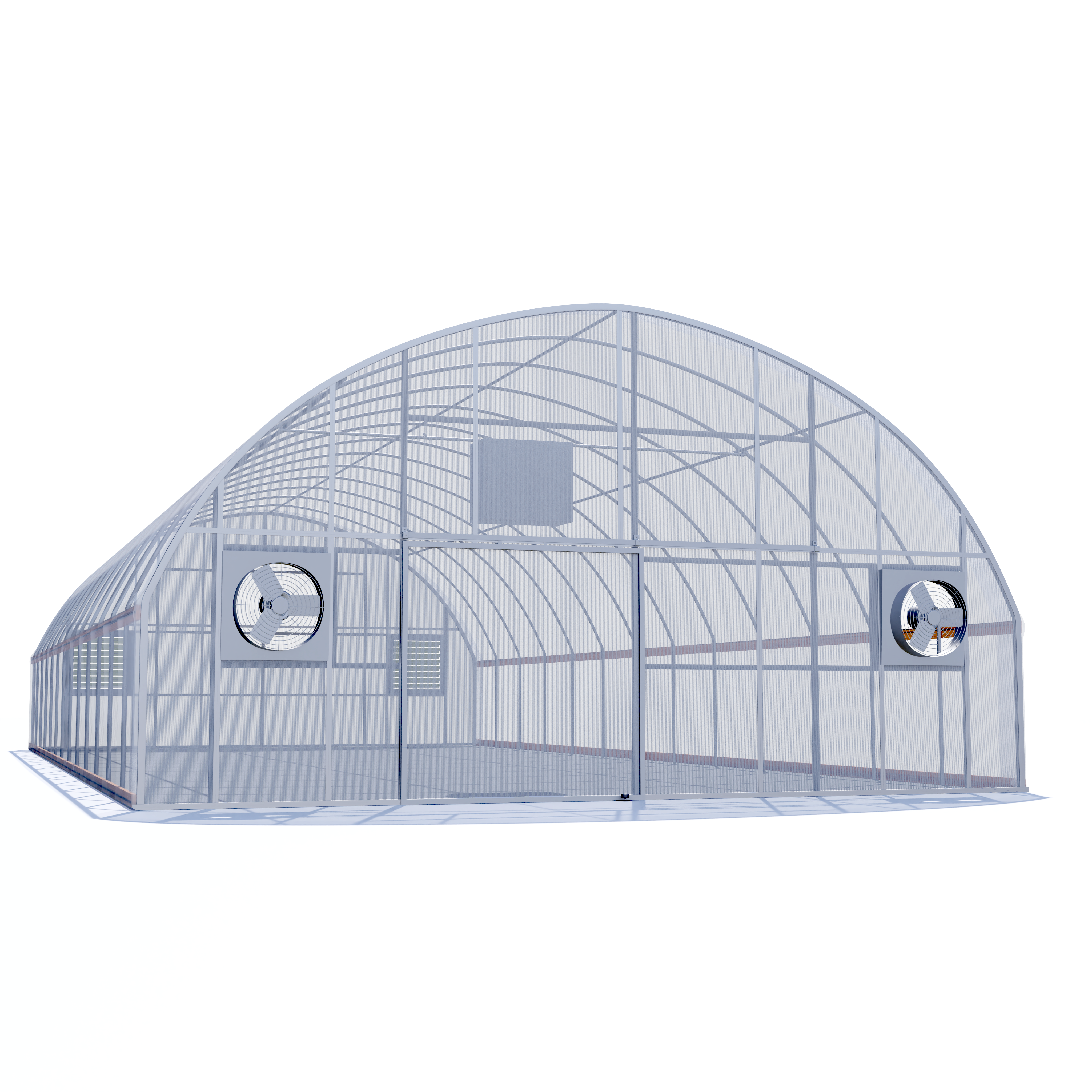 30'x80' Auto Ventilated Quonset Greenhouse w/ Heater + Twinwall Ends