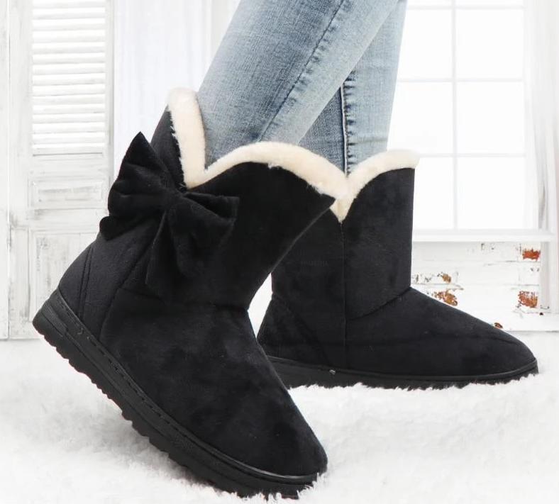 Etta - Bow Plush Ankle Boots – Speak