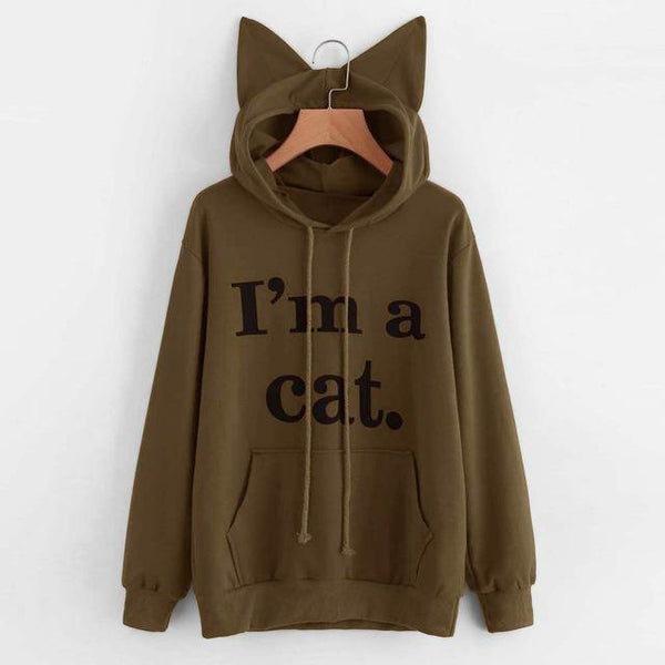 I'm a Cat - Cat Ear Hoodie Sweatshirt – Speak