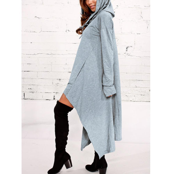 Willow - Oversized Asymmetrical Hooded Pullover – Speak