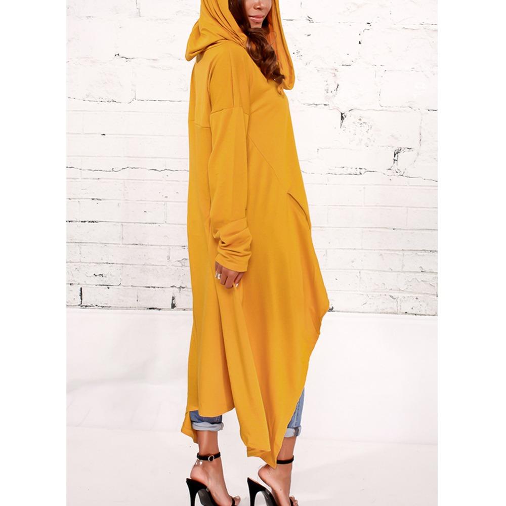 Willow - Oversized Asymmetrical Hooded Pullover – Speak