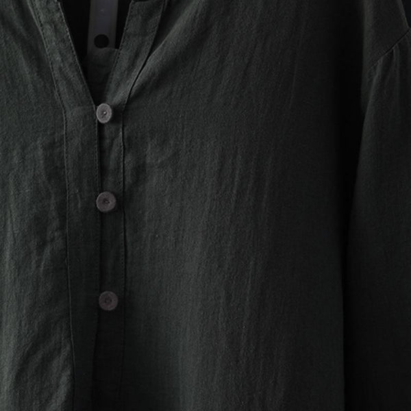 Button Down Vintage Linen Shirt Dress – Speak