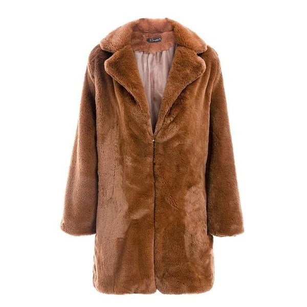 Amara - Plush Faux Fur Coat – Speak