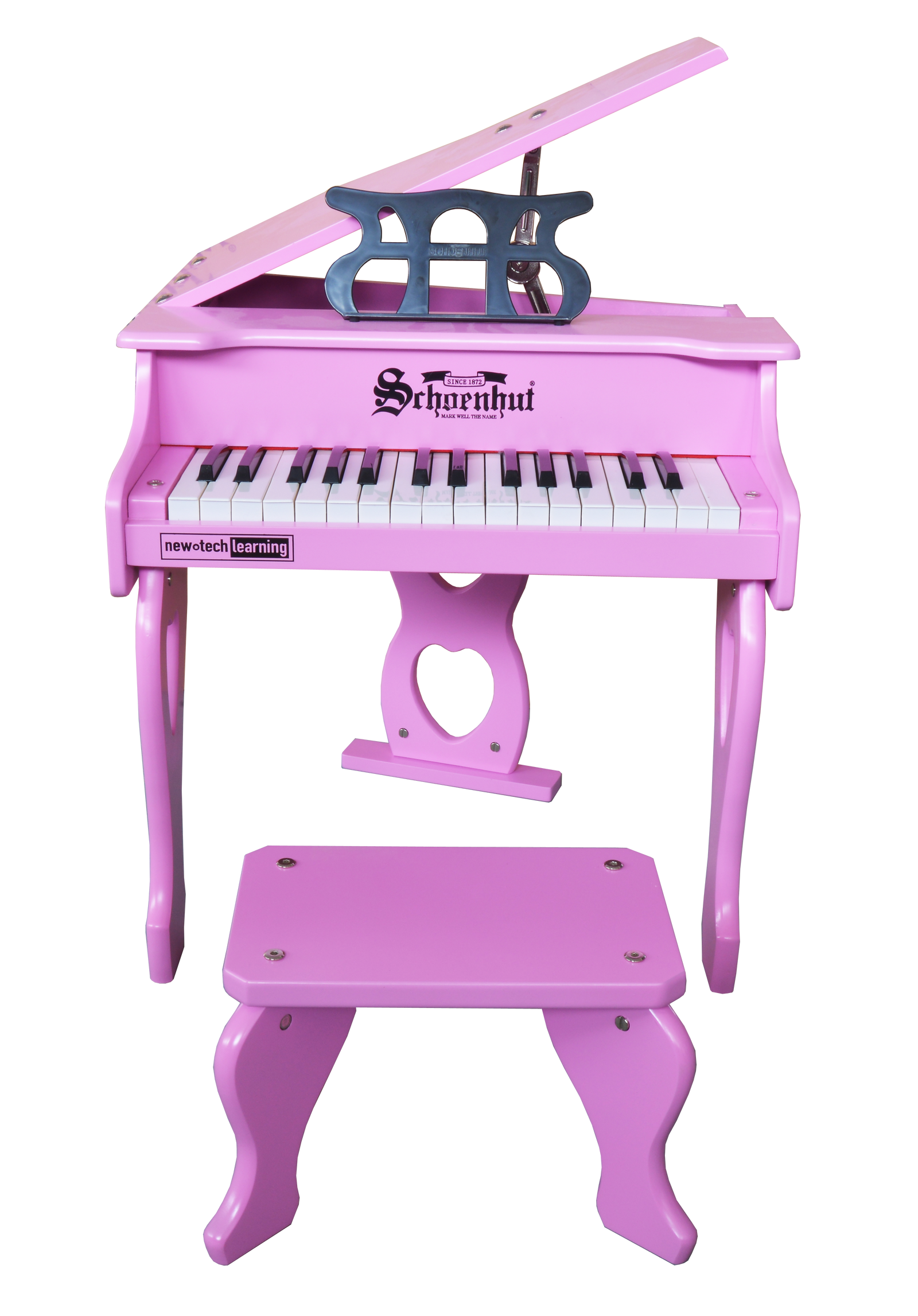 childs pink baby grand piano