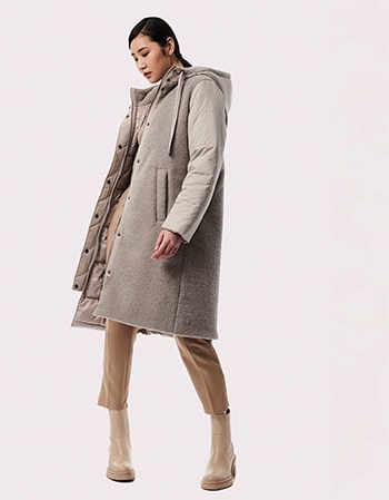 Creative Combo Walker Puffer Jacket from Bernardo Fashions comes in different colors