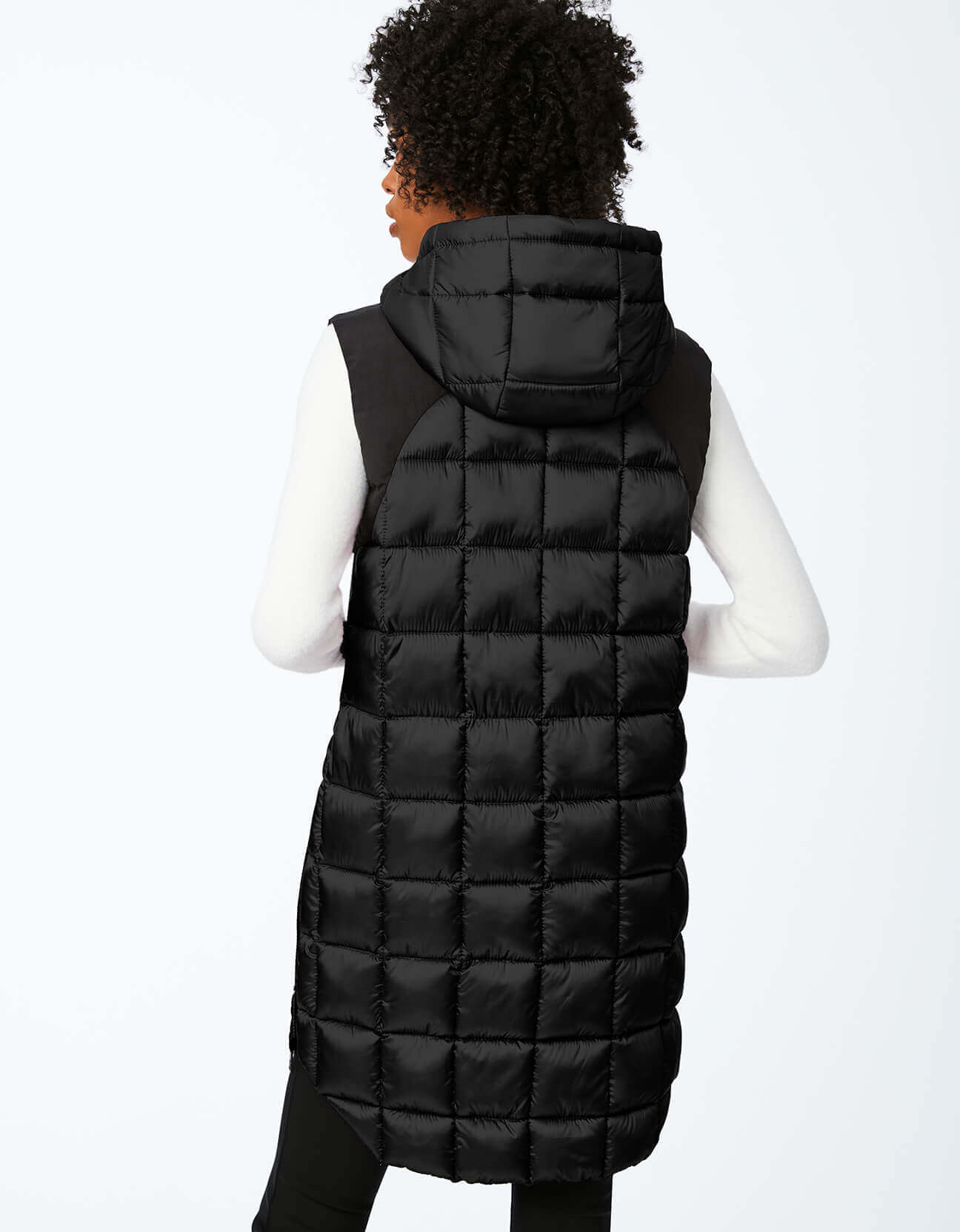 SQUARE HOODED PUFFER VEST