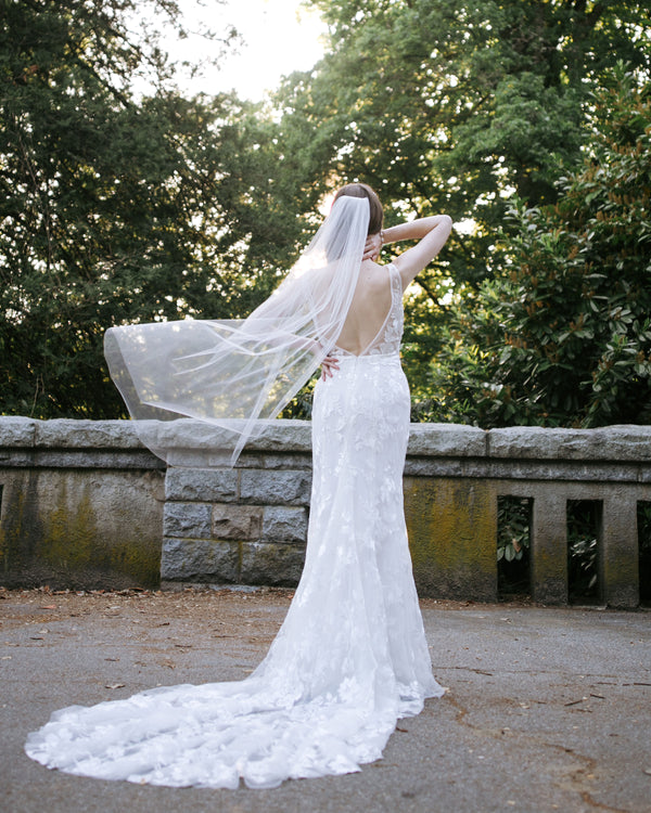 This Is Not A Phase: phases of the moon chapel veil in ivory and silver –  Holly Winter Couture