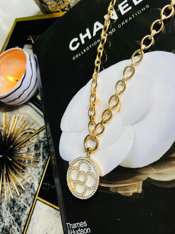 CC Pearl Button Necklaces - Designer Button Jewelry