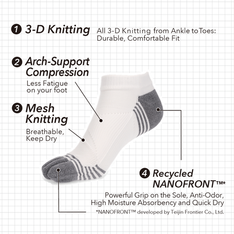 Arch Support, Grip Toe Socks