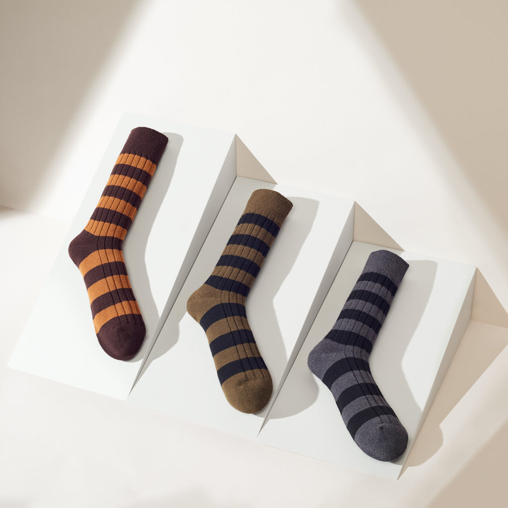 Genius Stripe Anti-Odor Cotton Crew Socks