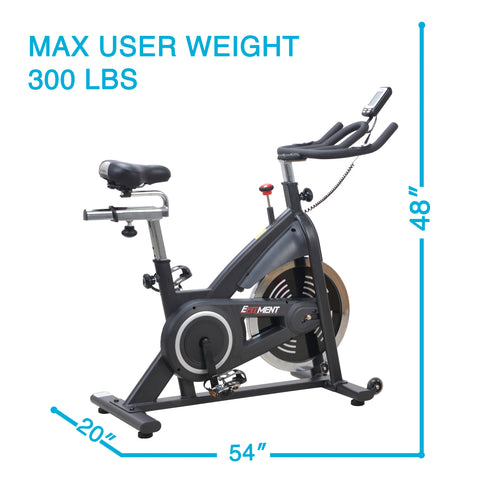 spin bike with 40 pound flywheel