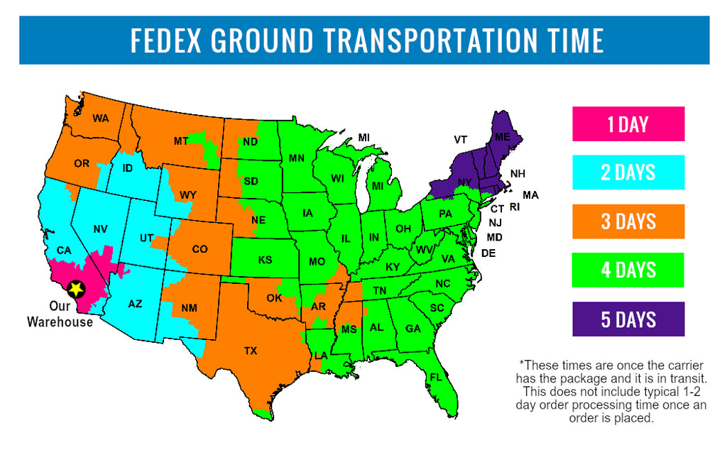 fedex ground zone chart