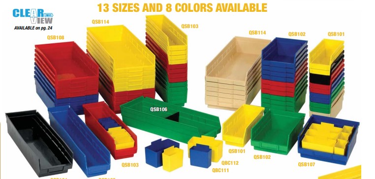 SHELF BIN UNITS -- COMPLETE PACKAGES, Bin Green, Size D x W x H: 12 x 36 x  39, Qty. Bins: 72 - HQSB100, Bin Size: 11-7/8 x 2-3/4 x 4, No. Shelves: 7