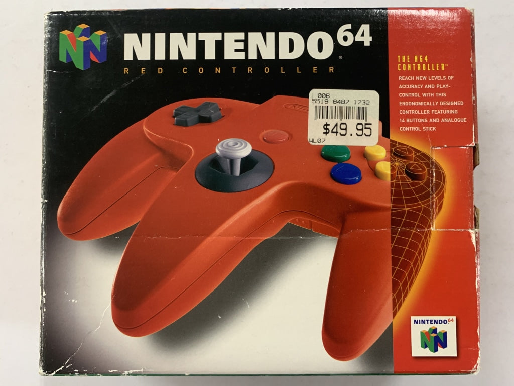 red nintendo 64 controller