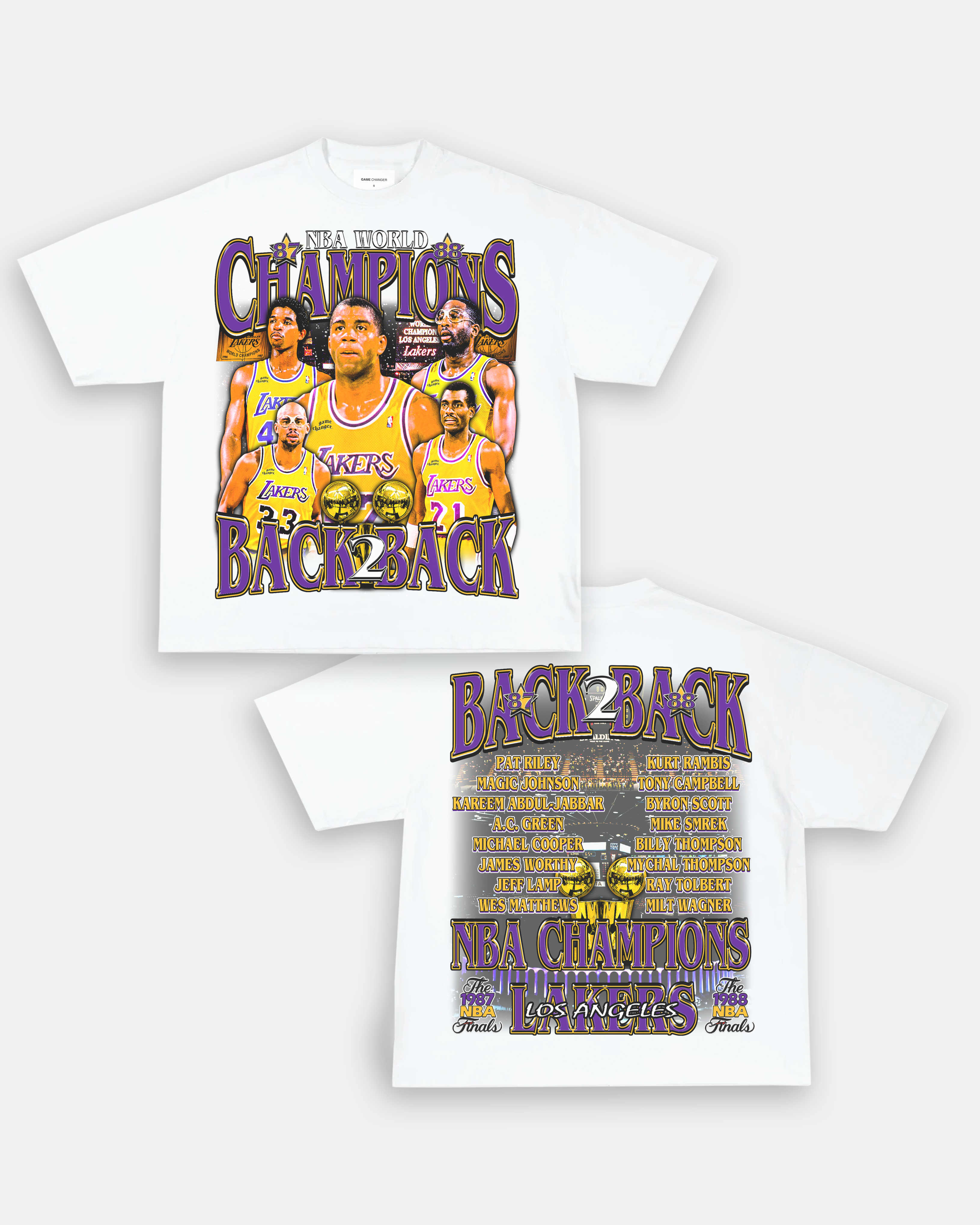 87 & 88 NBA CHAMPS GRAPHIC TEE - [DS]