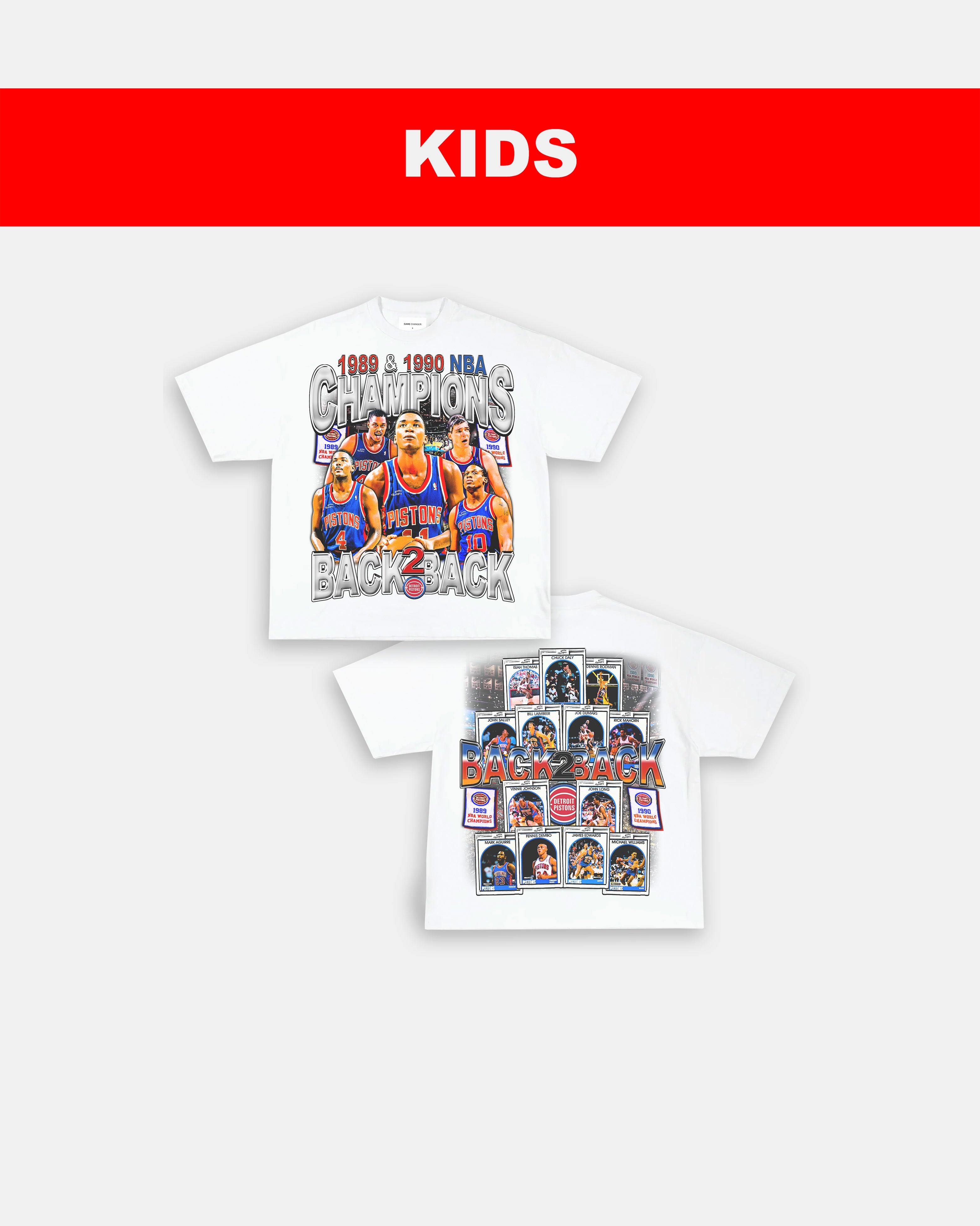 89 & 90 NBA CHAMPS - KIDS GRAPHIC TEE - [DS]