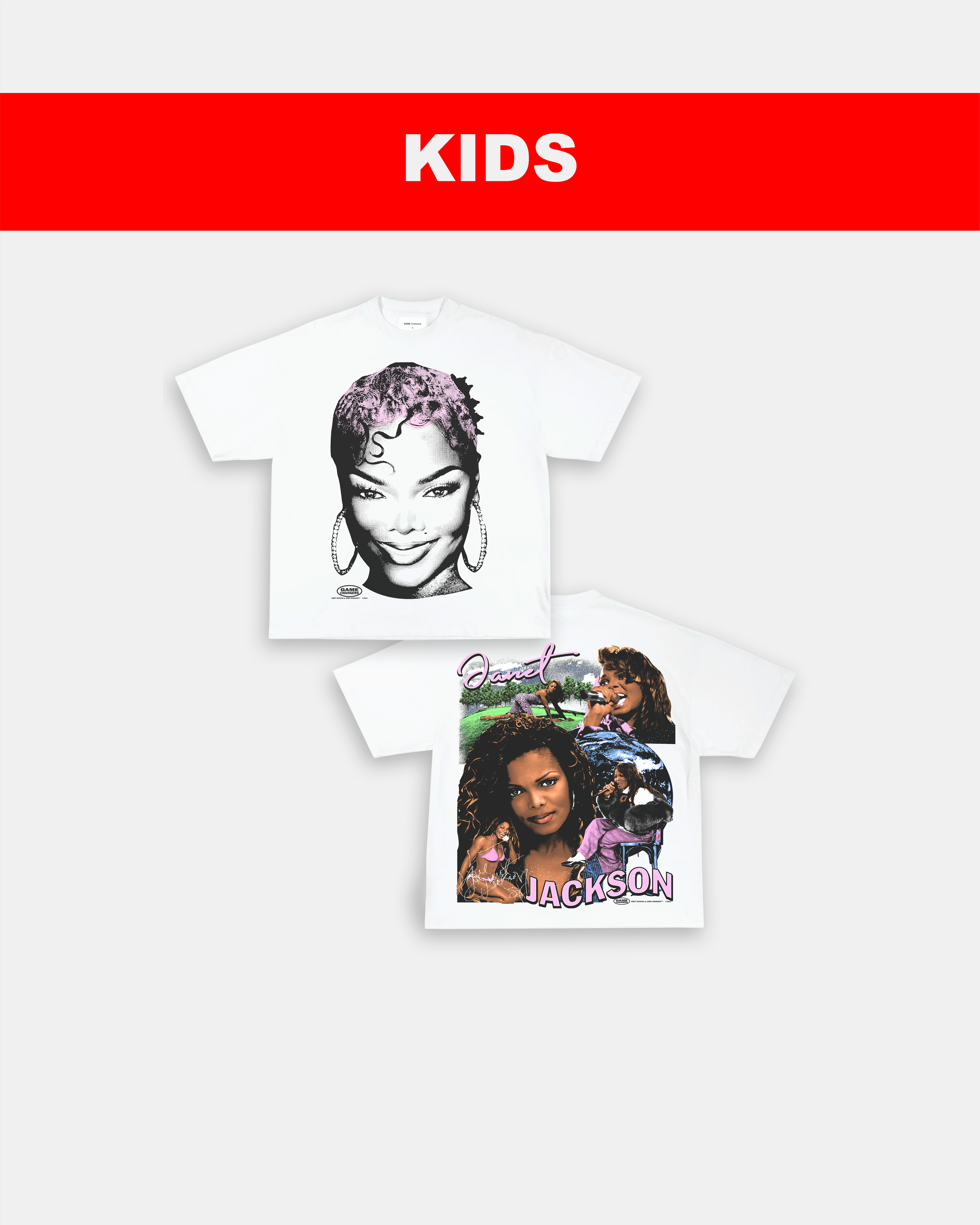 BIG FACE JANET JACKSON - KIDS GRAPHIC TEE - [DS]