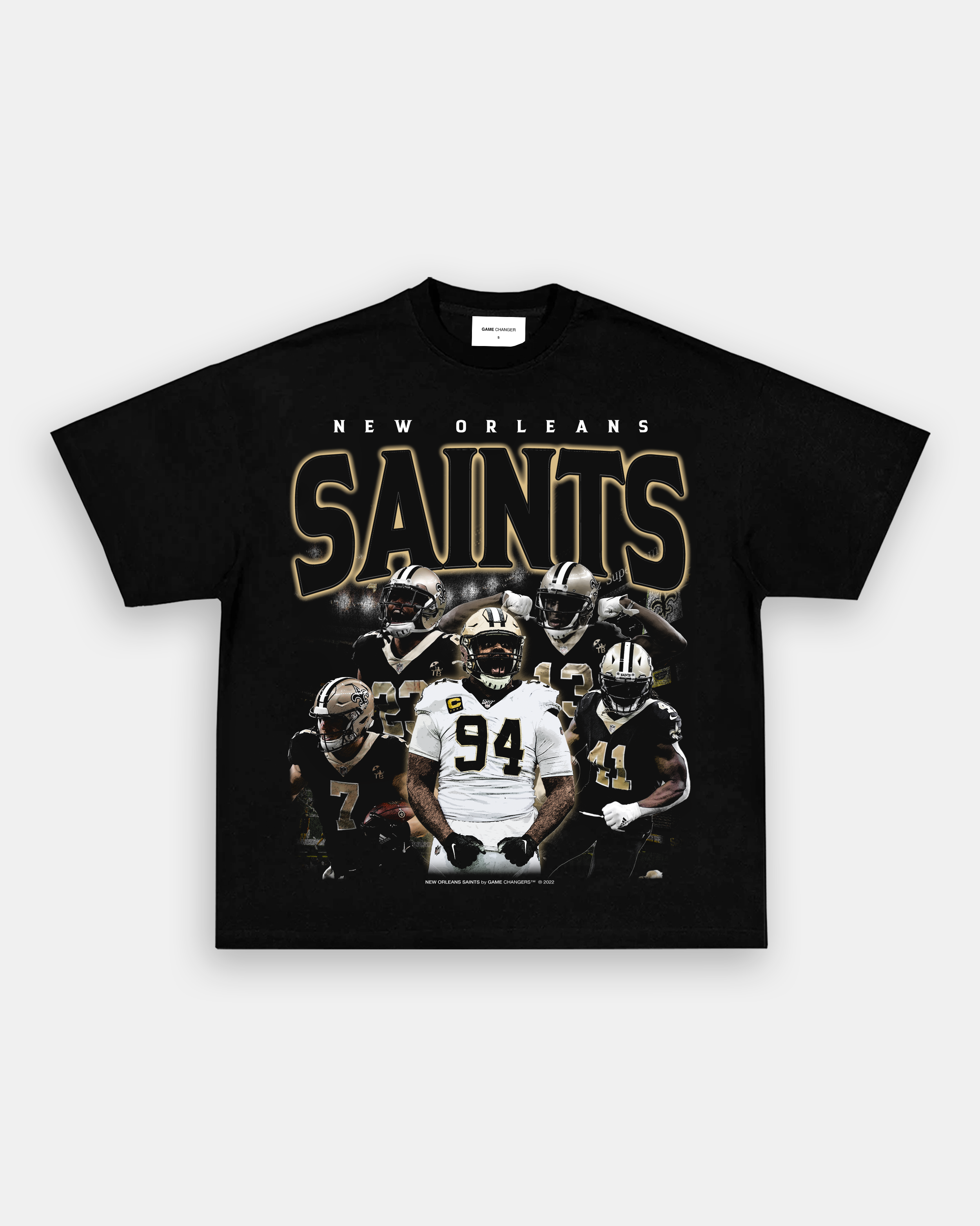 New Orleans Saints Vintage Nfl Football Printed T Shirt by 