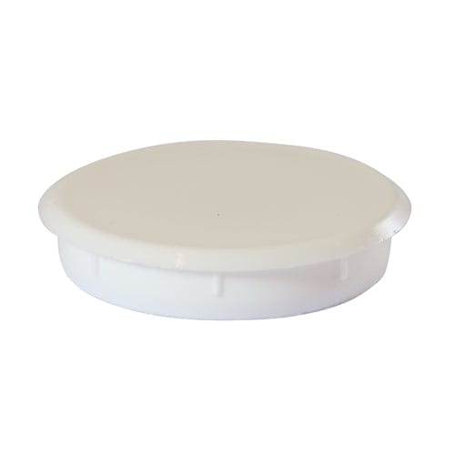 Timco Hinge Hole Cover Caps White - 35Mm - Pack Qty - 4 Pcs