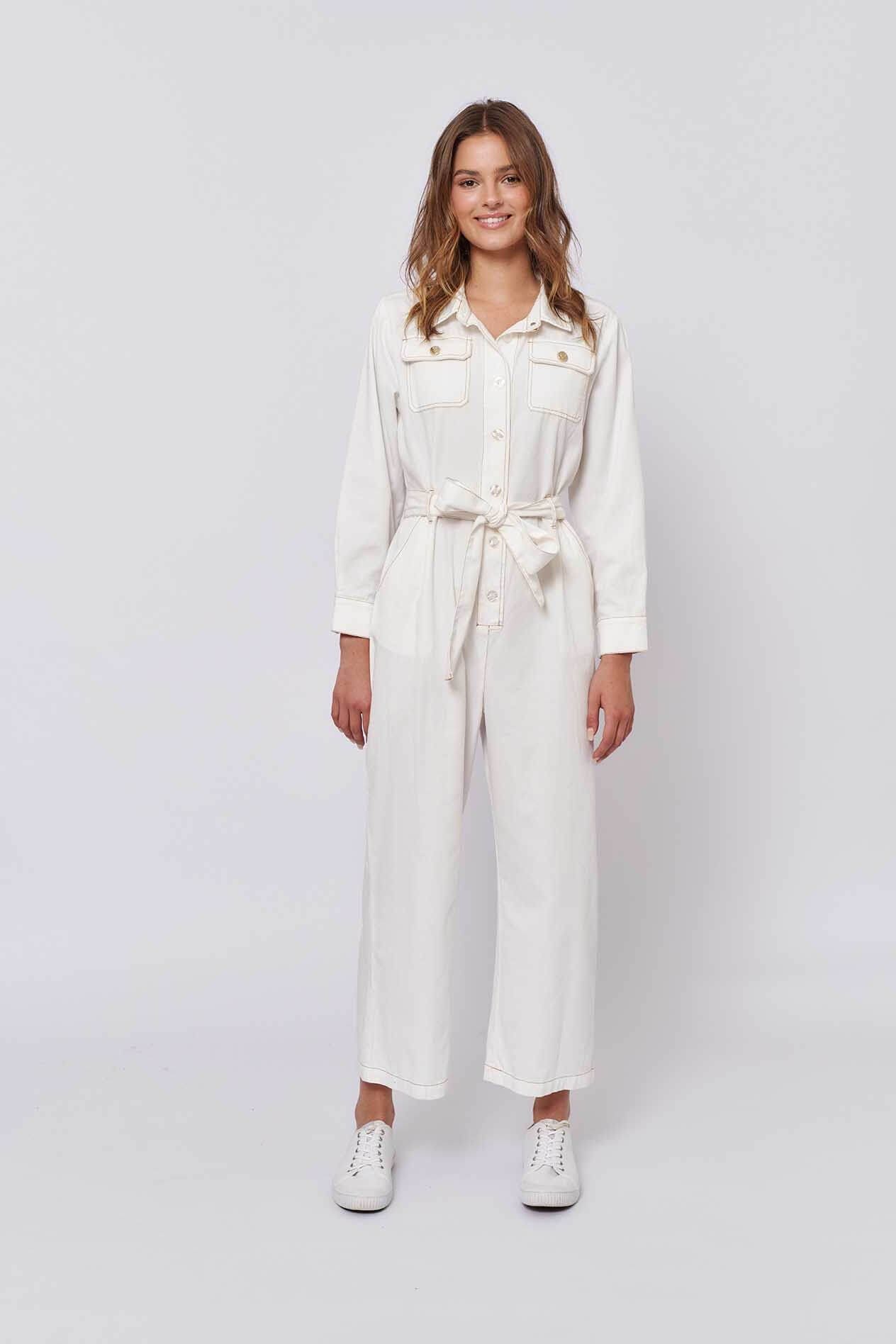 white jumpsuit cotton