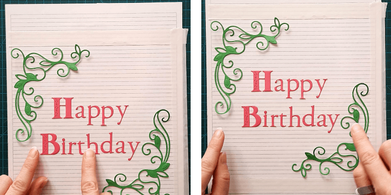 How to line up your letters and sentiments