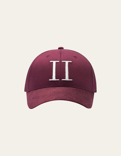 Les Deux MEN Baseball Cap Suede II Cap 651210-Burgundy/Off White