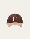 Les Deux MEN Baseball Cap Suede II Cap 625816-Dark Burgundy/Warm Sand