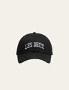 Les Deux MEN Blake Suede Baseball Cap 3.0 Cap 100215-Black/Ivory