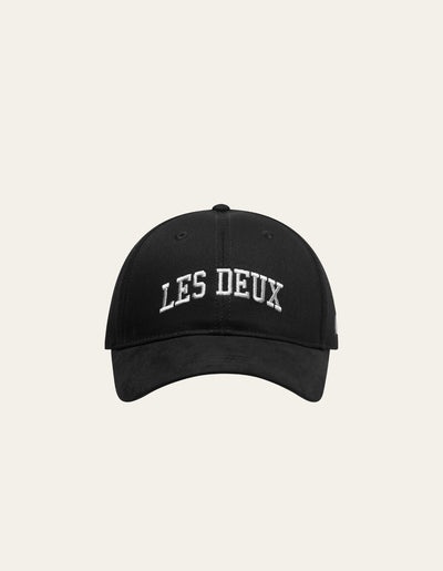 Les Deux MEN Blake Suede Baseball Cap 3.0 Cap 100215-Black/Ivory