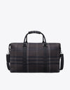 Les Deux MEN Check Wool Weekend bag Bags 844305-Coffee Brown/Dark Grey