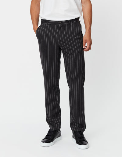 Les Deux MEN Como Reg Pinstripe Wool Mélange Suit pants Pants 320215-Grey Melange/Ivory