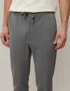 Les Deux MEN Como Tapered Drawstring Pants Pants 3232-Grey Melange