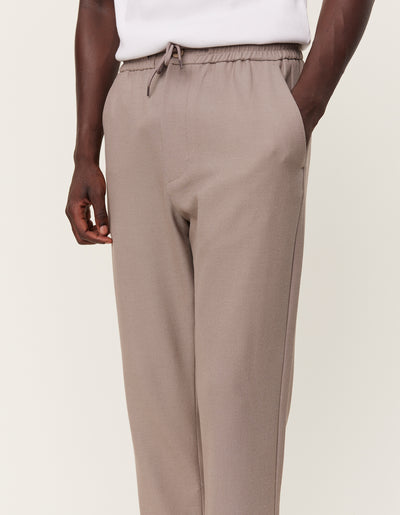 Les Deux MEN Como Tapered Drawstring Pants - Seasonal Pants 857857-Walnut Melange