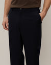 Les Deux MEN Como Twill Slacks Pants 460460-Dark Navy