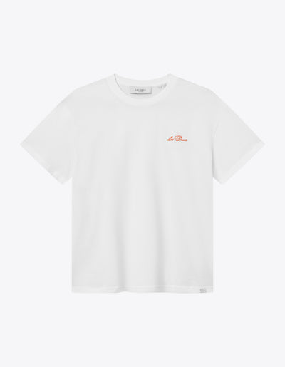 Les Deux MEN Crew T-Shirt T-Shirt 201742-White/Signal Orange