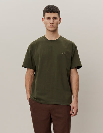 Les Deux MEN Crew T-Shirt T-Shirt 555550-Forest Green/Surplus Green