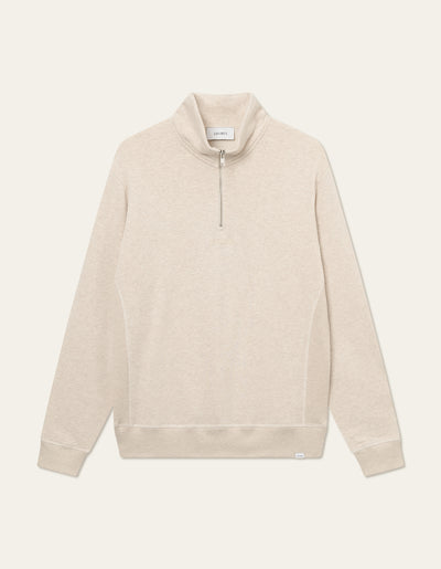 Les Deux MEN Dexter Half-Zip Sweatshirt Sweatshirt 868868-Oatmeal Mélange