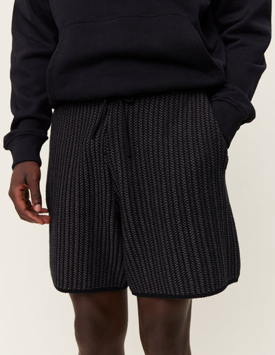 Les Deux CO-LAB Easton KaDeWe Knitted Shorts Shorts 100360-Black/Charcoal