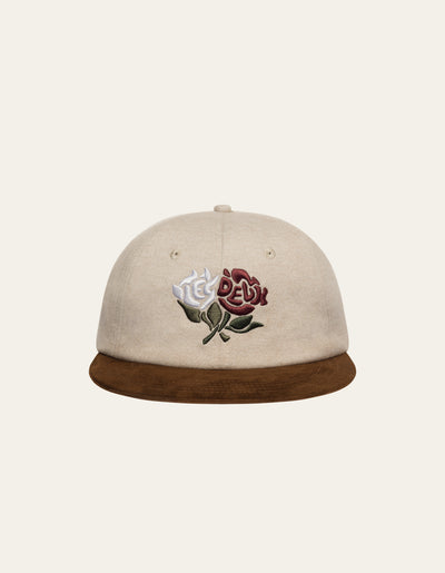 Les Deux MEN Felipe Brushed Suede Cap Cap 817844-Light Desert Sand/Coffee Brown