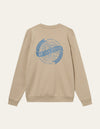 Les Deux MEN Globe Sweatshirt Sweatshirt 817474-Light Desert Sand/Washed Denim Blue