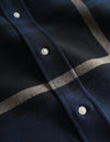 Les Deux MEN Jeremy Flannel Shirt Shirt 460215-Dark Navy/Ivory