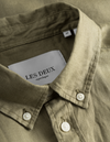 Les Deux MEN Kris Linen SS Shirt Shirt 550550-Surplus Green