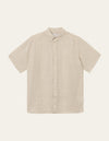 Les Deux MEN Kris Linen SS Shirt Shirt 817218-Light Desert Sand/Light Ivory