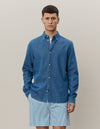Les Deux MEN Kristian Denim Shirt Shirt 408408-Medium Blue Wash