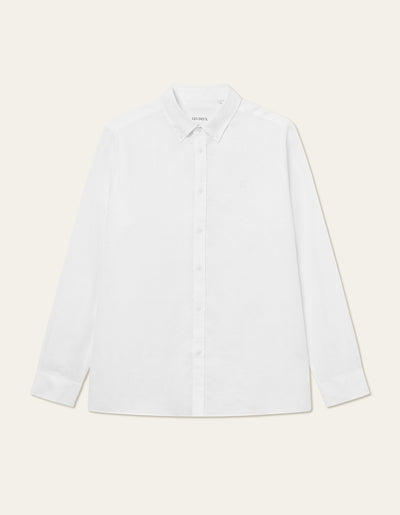 Les Deux MEN Kristian Linen B.D. Shirt Shirt 201201-White