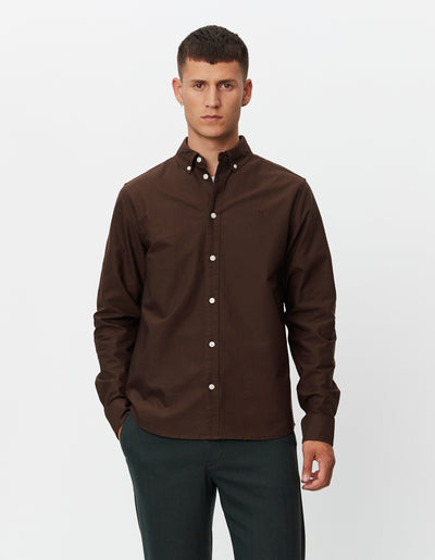 Les Deux MEN Kristian Oxford Shirt Shirt 844844-Coffee Brown