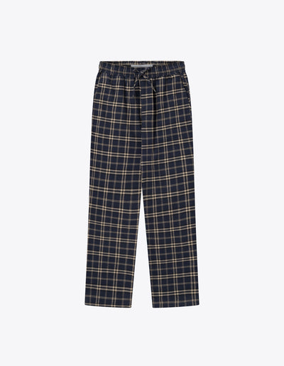 Les Deux MEN Ludwig Flannel Pyjama Shirt & Pants Shirt 460810-Dark Navy/Dark Sand