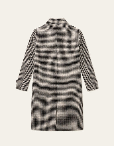 Les Deux MEN Maximilian Houndstooth Wool Coat Coat 817100-Light Desert Sand/Black