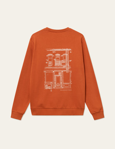 Les Deux MEN Neighborhood Sweatshirt Sweatshirt 738215-Terracotta/Ivory